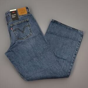 Levi's Premium Low Loose Jeans Womens 30 Relaxed Straight Leg Medium Wash NEW